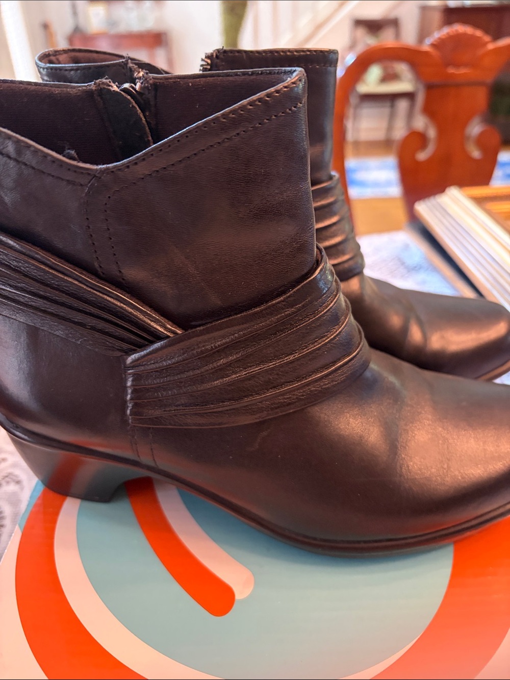 Clarks black booties